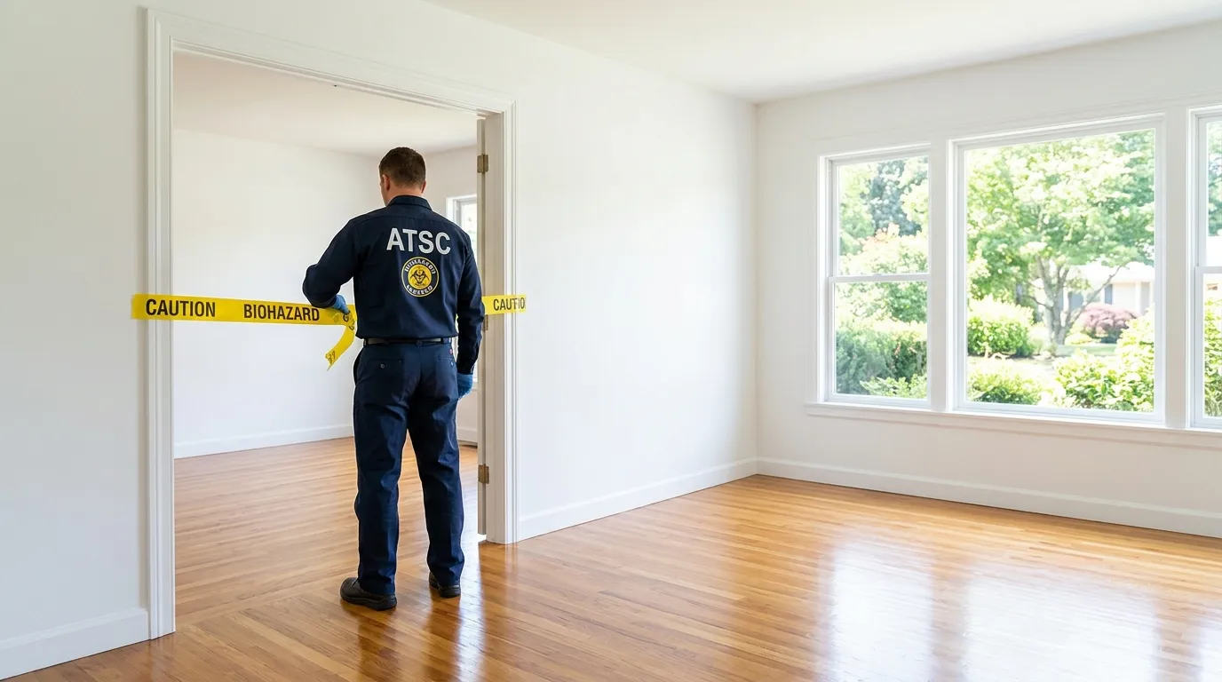 Certified biohazard cleanup crew performing Decomposition Cleanup in Catonsville